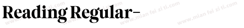 Reading Regular字体转换